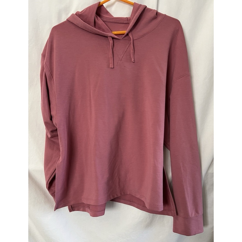 Nike Yoga Sweater Womens Small Pink Hoodie Performance Relaxed Dri Fit - Picture 1 of 3